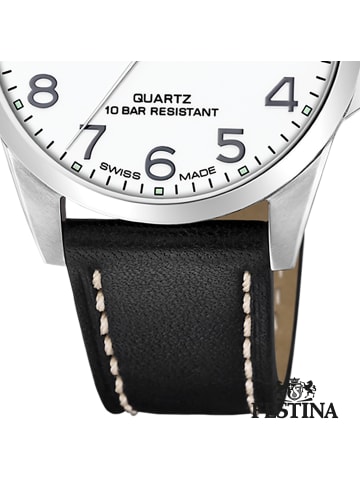 Festina Analog-Armbanduhr Festina Swiss Made schwarz groß (ca. 41mm)