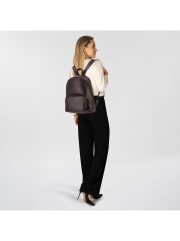 LIEBESKIND BERLIN Monogram Daypack Leder 35 cm Laptopfach in burgundy