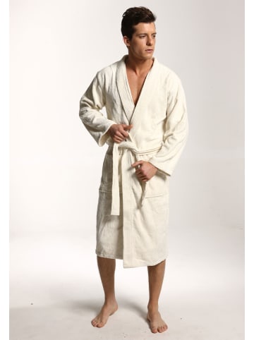 Grace Grand Spa Bademantel Kimono in Weiß