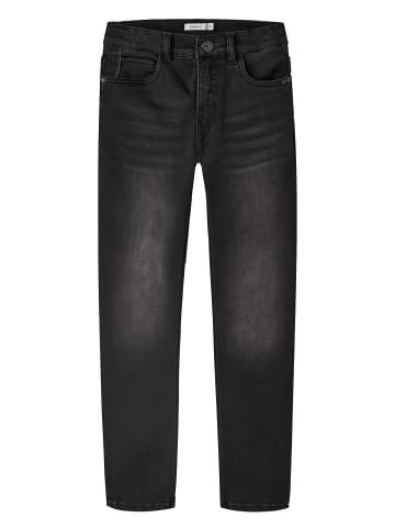 name it Stretch Jeans Slim Fit Used Look Verstellbar in Schwarz