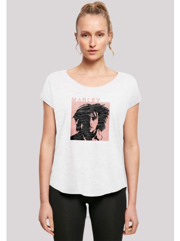 F4NT4STIC Long Cut T-Shirt Bob Marley Reggae Music by Rock Off in weiß