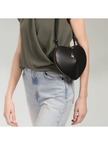 Florence Florence Umhängetasche Leder schwarz ca. 22cm