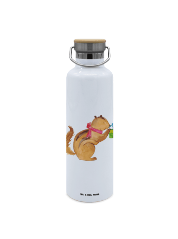 Mr. & Mrs. Panda Wasserflasche Eichhörnchen Smoothie ohne Spruch in Weiß