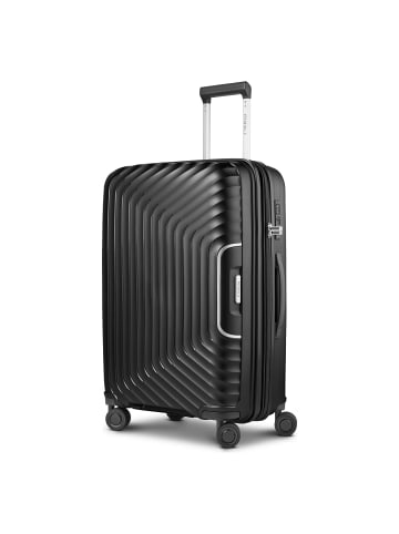 Redolz Essentials 01 4 Rollen Trolley M 66 cm mit Dehnfalte black metallic
