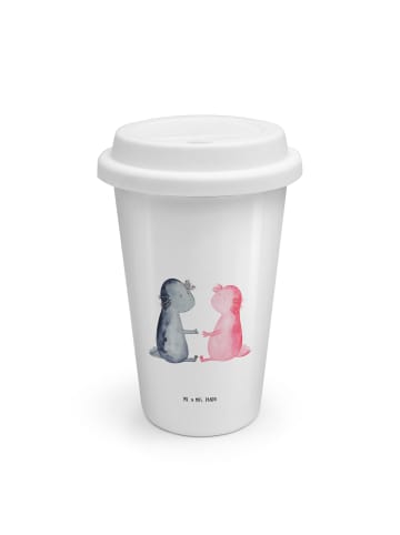 Mr. & Mrs. Panda ToGo Kaffeebecher Axolotl Liebe ohne Spruch in Weiß