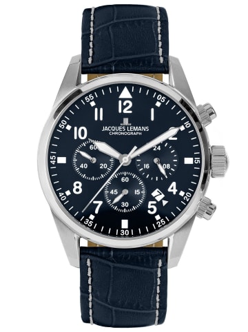 Jacques Lemans Herrenuhr Chronograph Barcelona Blau