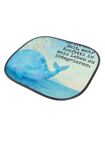 Mr. & Mrs. Panda Sonnenblende Auto Wal Konfetti Design mit Spruch in Weiß