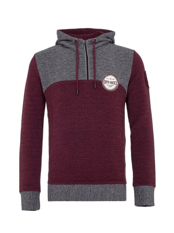 Cipo & Baxx Kapuzensweater in Burgundy-Grey