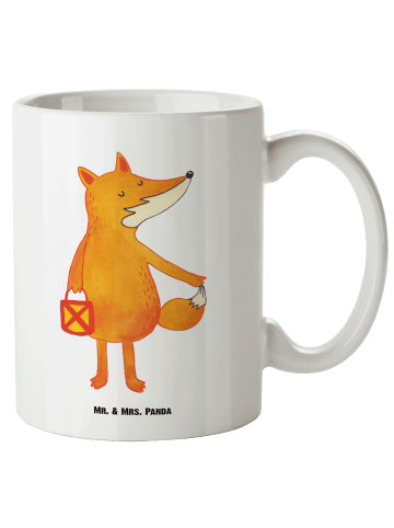 Mr. & Mrs. Panda XL Tasse Fuchs Laterne ohne Spruch in Weiß