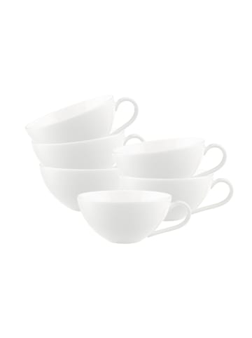 Villeroy & Boch 6er Set Teetassen Anmut 140 ml weiß in weiß