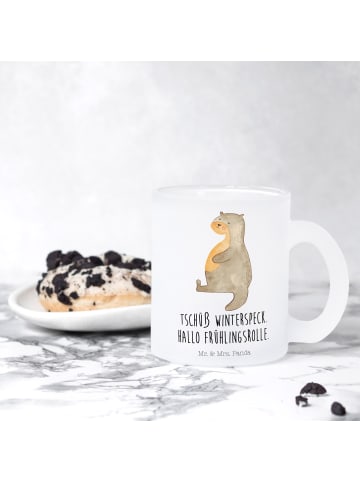 Mr. & Mrs. Panda Teetasse Otter Bauch mit Spruch in Transparent