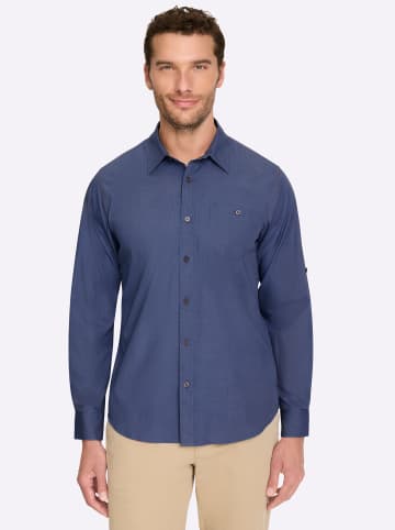 WITT WEIDEN Langarm-Hemd in rauchblau