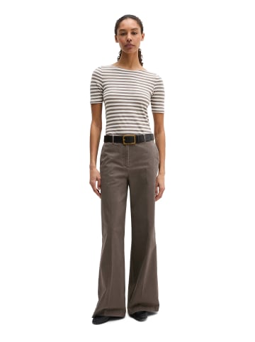 Marc O'Polo Gestreiftes T-Shirt slim in Medium Brown