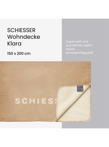 Schiesser Wohndecke Klara in Beige und Creme