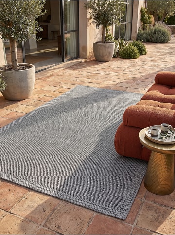 KADIMA DESIGN Teppich flachgewebt Uni flachgewebt pflegeleicht Wohnzimmer Flur in Grau
