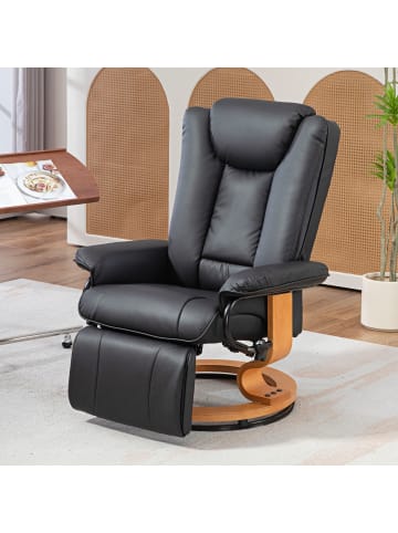 HOMCOM Relaxsessel in Schwarz 78L x 88B x 103H cm