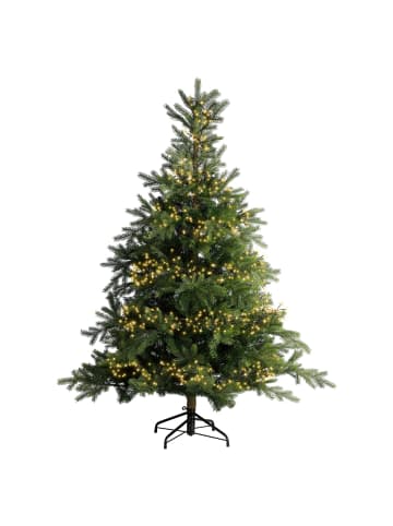 LUMINEO Lichterkette CLUSTER 288 LED 2,6 m, schwarzes Kabel in Soft Gold