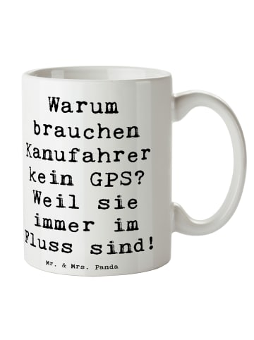 Mr. & Mrs. Panda Teepott Spruch Kanu Lebensweg mit Spruch in Weiß