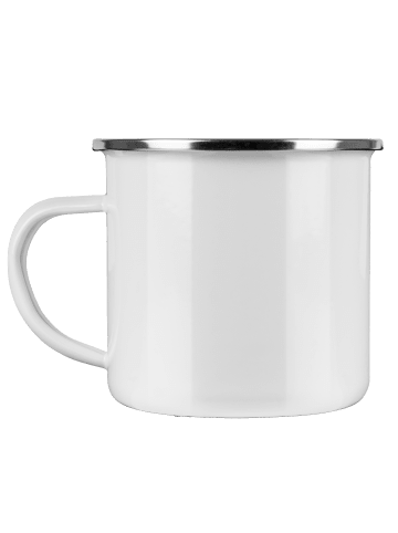 Mr. & Mrs. Panda Camping Emaille Tasse Toast Party mit Spruch in Weiß