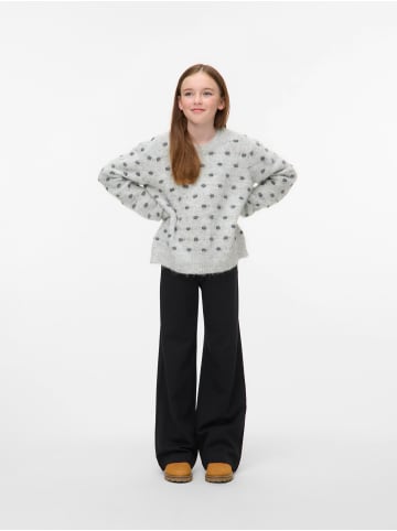 Vero Moda Girl Strickpullover in Light Grey Melange