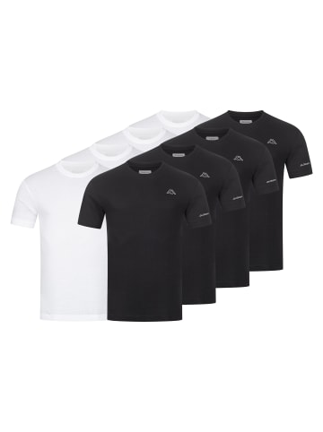 Kappa Kappa 8er Set T-Shirt BASIC in 4xWeiß / 4xSchwarz