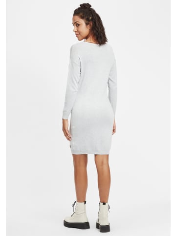 Oxmo Strickkleid OXElla 21300566ME Kleid mit Rundhals-Ausschnitt in Grau