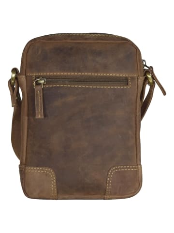 Greenburry Vintage Umhängetasche Leder 18 cm braun