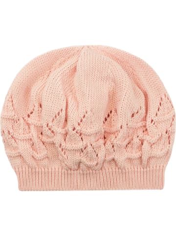Aliap Babymütze Lochstickerei in rosa/pink