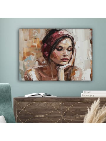 MuchoWow Leinwand bilder Träumendes Porträt (BxH)