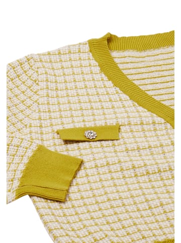 VIRITA Women Strickjacke in Wollweiss Senf
