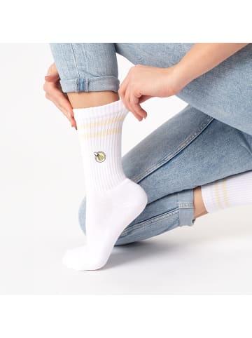 Occulto 3er Pack Motiv Tennissocken mit Streifen Summer in Matcha