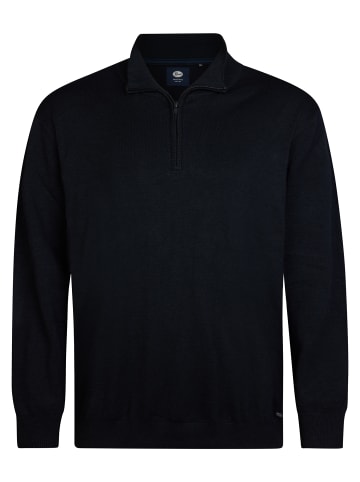 Petrol Industries Plus Size Strick-Halbzip-Pullover Jackson in Schwarz