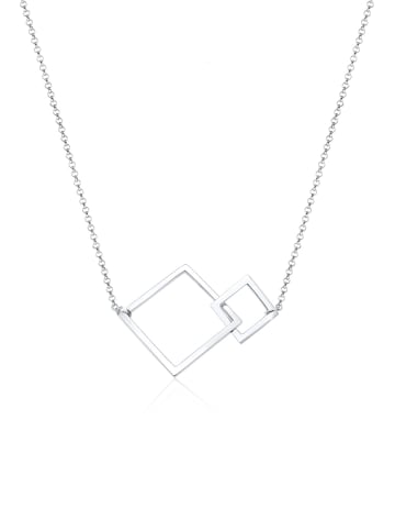 Elli Halskette 925 Sterling Silber Geo, Viereck in Silber