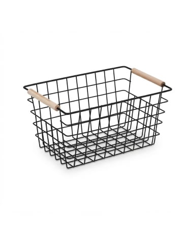 relaxdays 2 x Drahtkorb in Schwarz - (B)31x (H)16 x (T)21 cm