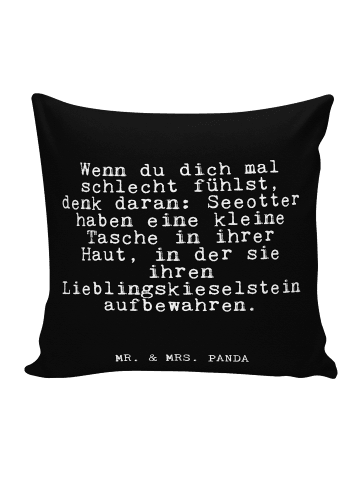 Mr. & Mrs. Panda Dekokissen Wenn du dich mal... mit Spruch in Schwarz