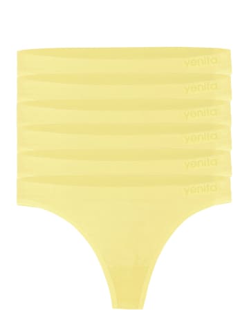 Yenita® 6er Pack Seamless Basic String in lemonade