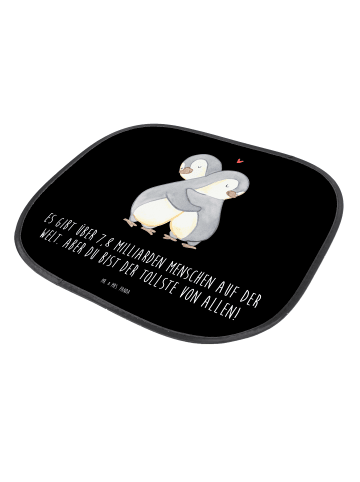 Mr. & Mrs. Panda sonnenschutz Pinguine Kuscheln mit Spruch in Schwarz