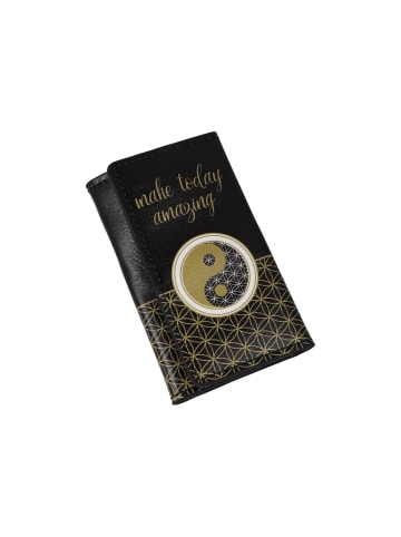 Goebel Schlüsselmäppchen " Lotus Yin Yang Schwarz " in Schwarz Gold