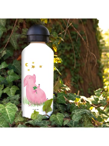 Mr. & Mrs. Panda Kindertrinkflasche Schwein Glück ohne Spruch in Weiß