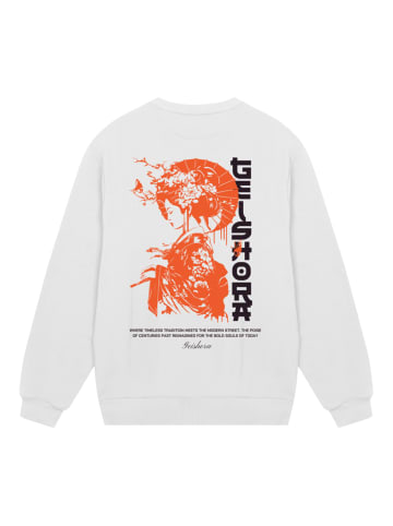 F4NT4STIC Sweatshirt Geishora Japan Streetstyle in off-white