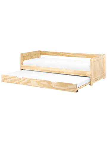 Beliani Tagesbett GRAVELINES in Braun - (W) 96 x (H) 63 x (L) 206 cm