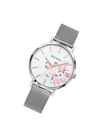 Girl Only Analog-Armbanduhr Girl Only GO in silber mittel (ca. 35mm)