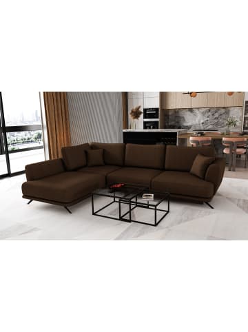 MF Design Lardo Recamiere Links in Braun -  (L) 191 x (B) 276 x (H) 90 cm