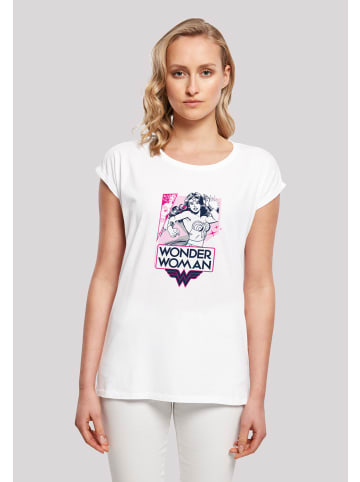 F4NT4STIC T-Shirt DC Comics Wonder Woman Pink Action in weiß