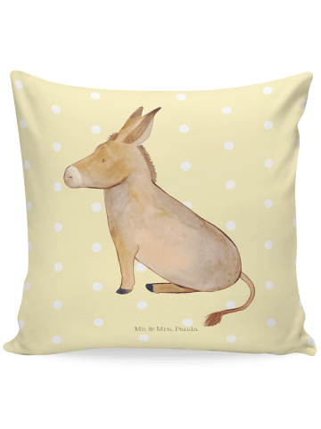 Mr. & Mrs. Panda Dekokissen Esel ohne Spruch in Gelb Pastell