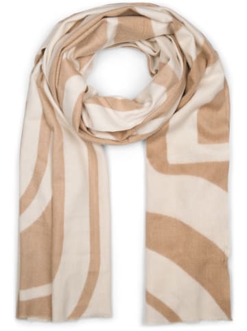 styleBREAKER Schal mit Streifen in Braun-Beige