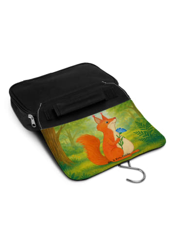 Mr. & Mrs. Panda Waschtasche Eichhörnchen Blume Design ohne Spruch in Weiß