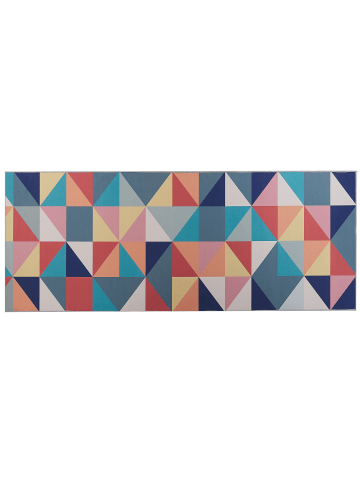 Beliani Läufer VILLUKURI in Bunt/Rot - (W) 80 x (H) 1 x (L) 200 cm