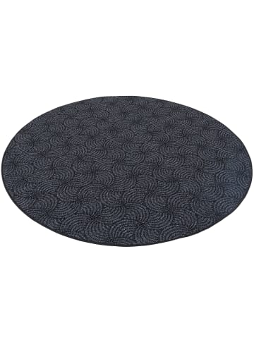 Teppich Circle Rund in schwarz