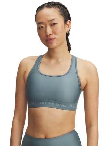 Under Armour Sport-BH "Crossback Mid Bra" in Blau